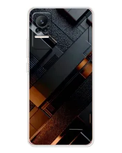Чехол для Xiaomi Civi с картинкой «Черные геометрические блоки» Чехол для Xiaomi Civi с картинкой «Черные геометрические блоки»
