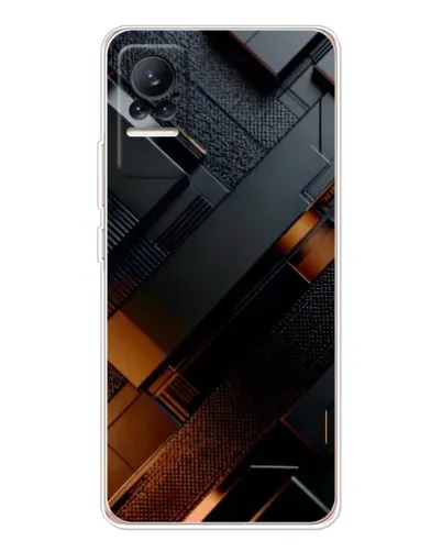 Чехол для Xiaomi Civi с картинкой «Черные геометрические блоки»