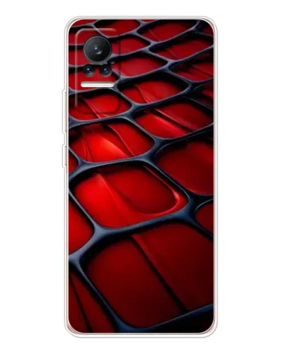 Чехол для Xiaomi Civi с картинкой «Красная глянцевая сетка»