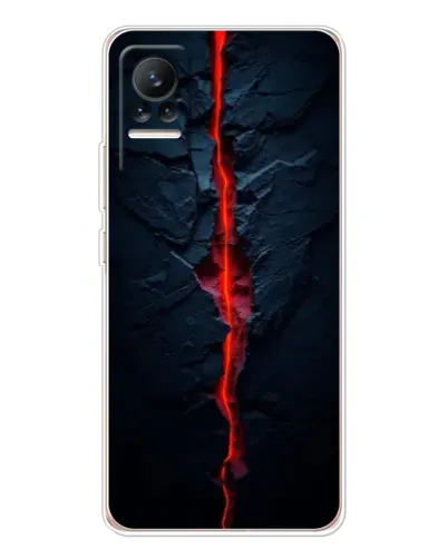 Чехол для Xiaomi Civi с картинкой «Kрасная лавовая трещина»