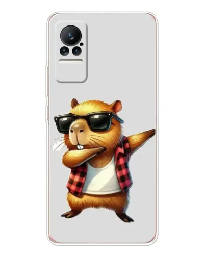 Чехол для Xiaomi Civi с картинкой «Капибара рэпер даб»