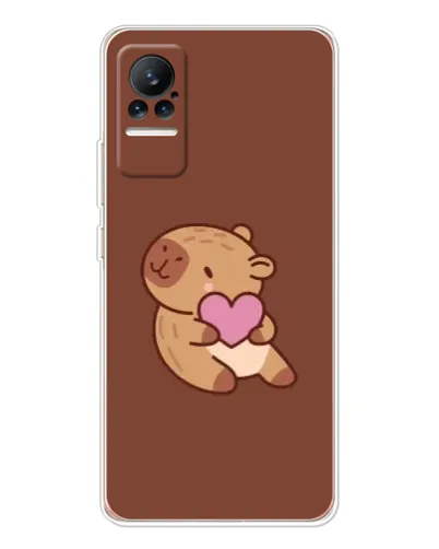 Чехол для Xiaomi Civi с картинкой «Капибара с сердцем»