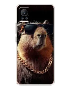 Чехол для Xiaomi Civi с картинкой «Капибара золотая цепь»