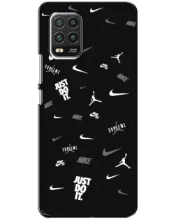 Чехол для Xiaomi Mi 10 Lite с картинкой «Nike Black Pattern»