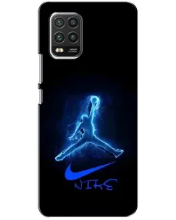 Чехол для Xiaomi Mi 10 Lite с картинкой «Jordan Neon Blue»