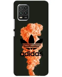 Чехол для Xiaomi Mi 10 Lite с картинкой «Оранжевый дым Adidas»