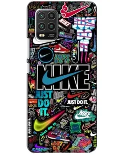 Чехол для Xiaomi Mi 10 Lite с картинкой «Яркий коллаж Nike»