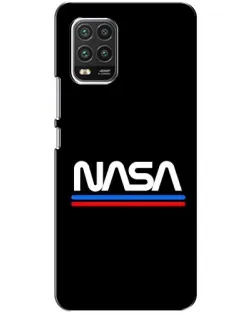 Чехол для Xiaomi Mi 10 Lite с картинкой «NASA — классика Red Blue» Чехол для Xiaomi Mi 10 Lite с картинкой «NASA — классика Red Blue»
