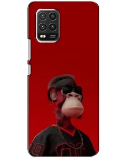 Чехол для Xiaomi Mi 10 Lite с картинкой «Bored Ape в красном» Чехол для Xiaomi Mi 10 Lite с картинкой «Bored Ape в красном»