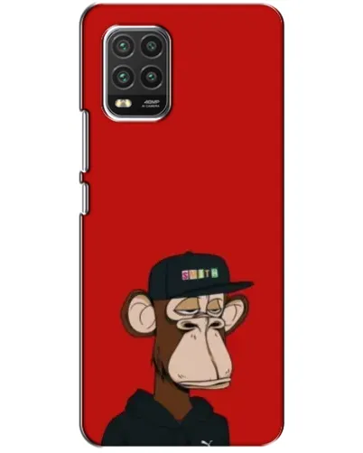 Чехол для Xiaomi Mi 10 Lite с картинкой «Bored Ape — красный фон»