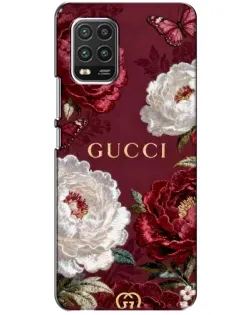 Чехол для Xiaomi Mi 10 Lite с картинкой «Gucci — бордовые розы»