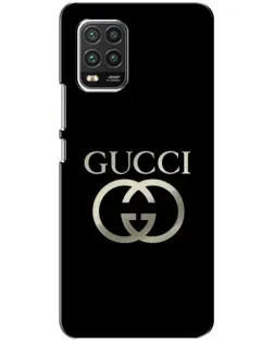 Чехол для Xiaomi Mi 10 Lite с картинкой «Gucci — золото на черном»