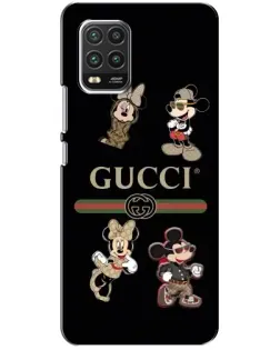 Чехол для Xiaomi Mi 10 Lite с картинкой «Gucci — герои Disney и монограмма»