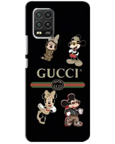 Чехол для Xiaomi Mi 10 Lite с картинкой «Gucci — герои Disney и монограмма» Чехол для Xiaomi Mi 10 Lite с картинкой «Gucci — герои Disney и монограмма»