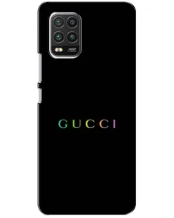Чехол для Xiaomi Mi 10 Lite с картинкой «Gucci — неоновый минимализм»