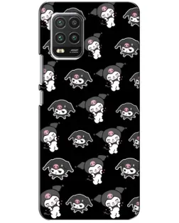 Чехол для Xiaomi Mi 10 Lite с картинкой «Черный паттерн Kuromi»