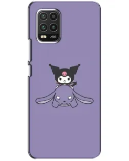 Чехол для Xiaomi Mi 10 Lite с картинкой «Kuromi на лиловом фоне»