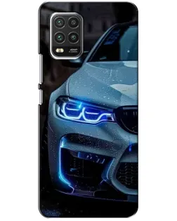 Чохол для Xiaomi Mi 10 Lite з картинкою «Погляд BMW з синіми фарами»