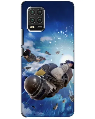 Чехол для Xiaomi Mi 10 Lite с картинкой «Десант PUBG — прыжок»
