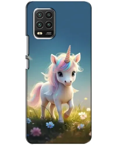 Чехол для Xiaomi Mi 10 Lite с картинкой «Единорог на поляне»
