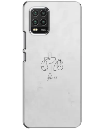 Чехол для Xiaomi Mi 10 Lite с картинкой «Иоанна 3:16 Крест»