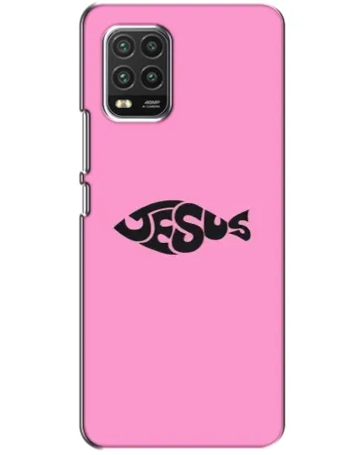 Чехол для Xiaomi Mi 10 Lite с картинкой «Розовый символ  Jesus»