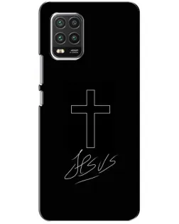 Чехол для Xiaomi Mi 10 Lite с картинкой «Графический крест Jesus» Чехол для Xiaomi Mi 10 Lite с картинкой «Графический крест Jesus»