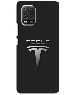Чехол для Xiaomi Mi 10 Lite с картинкой «Стальной логотип Tesla» Чехол для Xiaomi Mi 10 Lite с картинкой «Стальной логотип Tesla»