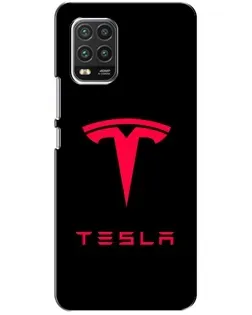 Чехол для Xiaomi Mi 10 Lite с картинкой «Tesla Red Logo» Чехол для Xiaomi Mi 10 Lite с картинкой «Tesla Red Logo»