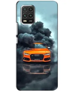 Чехол для Xiaomi Mi 10 Lite с картинкой «Audi в облаках дыма»