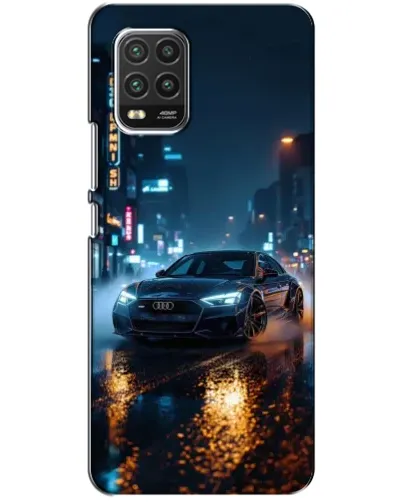 Чехол для Xiaomi Mi 10 Lite с картинкой «Ночной город и Audi»