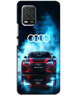 Чехол для Xiaomi Mi 10 Lite с картинкой «Audi Sport — неон»