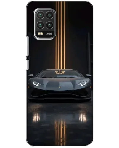 Чехол для Xiaomi Mi 10 Lite с картинкой «Lamborghini золотые линии»