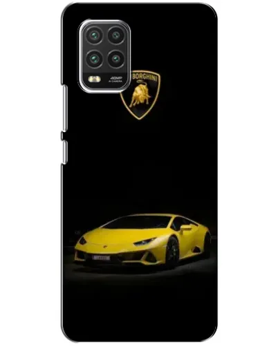 Чехол для Xiaomi Mi 10 Lite с картинкой «Lamborghini желтый акцент»