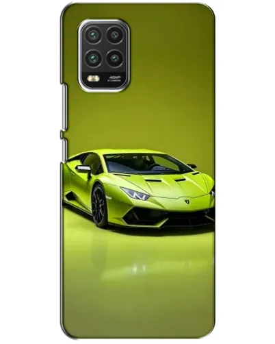 Чехол для Xiaomi Mi 10 Lite с картинкой «Салатовый Lamborghini Huracan»