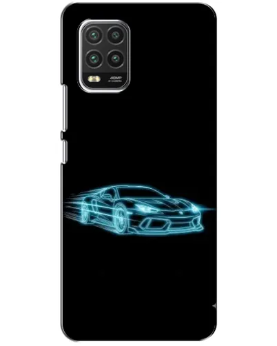 Чехол для Xiaomi Mi 10 Lite с картинкой «Неоновый контур Lamborghini»
