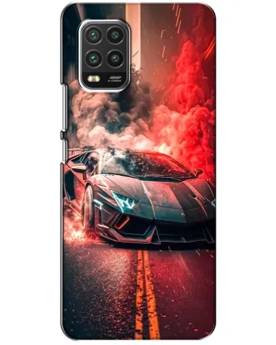 Чехол для Xiaomi Mi 10 Lite с картинкой «Lamborghini красный дым»