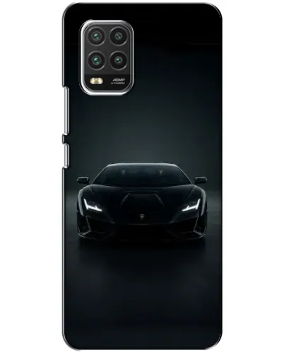 Чехол для Xiaomi Mi 10 Lite с картинкой «Черный Lamborghini Aventador»