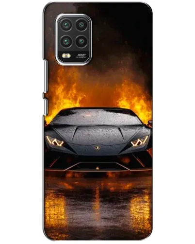 Чехол для Xiaomi Mi 10 Lite с картинкой «Lamborghini в огне»