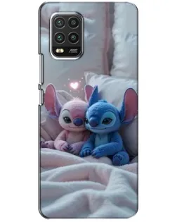 Чехол для Xiaomi Mi 10 Lite с картинкой «Плюшевые Стич Ангел»