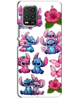 Чехол для Xiaomi Mi 10 Lite с картинкой «Стикеры Stitch и Angel»