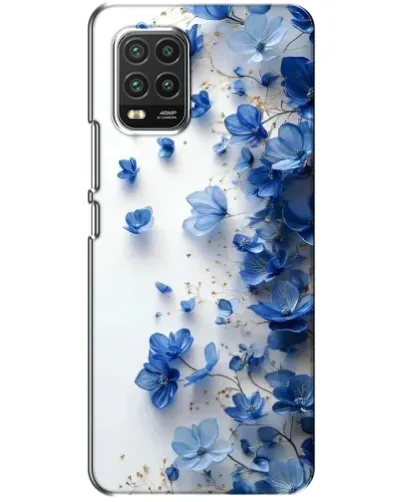 Чехол для Xiaomi Mi 10 Lite с картинкой «Голубой цветочный каскад»
