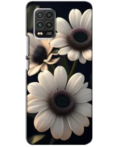 Чехол для Xiaomi Mi 10 Lite с картинкой «Белые маргаритки макро»
