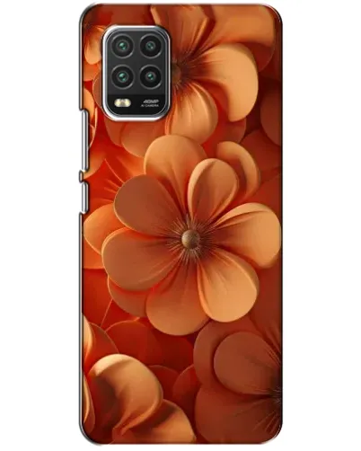 Чехол для Xiaomi Mi 10 Lite с картинкой «Оранжевый макро цветок»