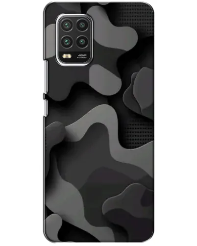 Чехол для Xiaomi Mi 10 Lite с картинкой «Темный абстрактный камуфляж»