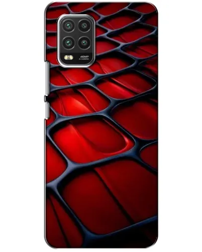 Чехол для Xiaomi Mi 10 Lite с картинкой «Красная глянцевая сетка»