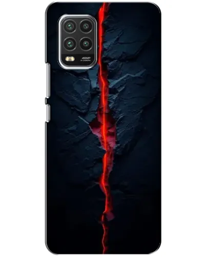 Чехол для Xiaomi Mi 10 Lite с картинкой «Kрасная лавовая трещина»