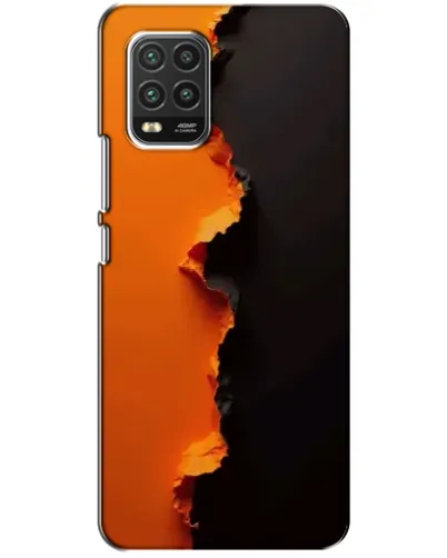 Чехол для Xiaomi Mi 10 Lite с картинкой «Оранжевый разлом»