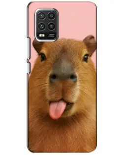 Чохол для Xiaomi Mi 10 Lite з картинкою «Капібара з язиком»