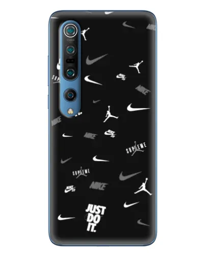Чехол для Xiaomi Mi 10 Pro с картинкой «Nike Black Pattern» Чехол для Xiaomi Mi 10 Pro с картинкой «Nike Black Pattern»